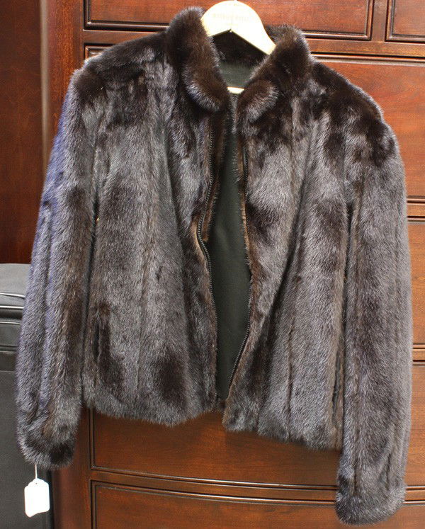 Mink jacket: Vintage mink zippered and cropped jacket