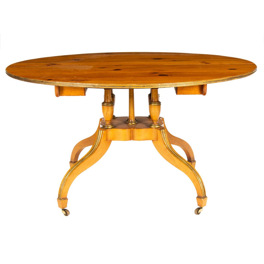 A Baker Regency style split pedestal dining table Historic Charleston Collection (1 of 3)
