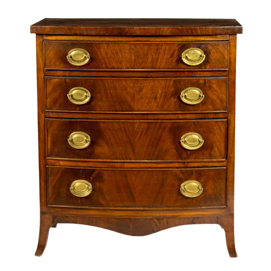 A Federal mahogany bowfront chest (1 of 3)