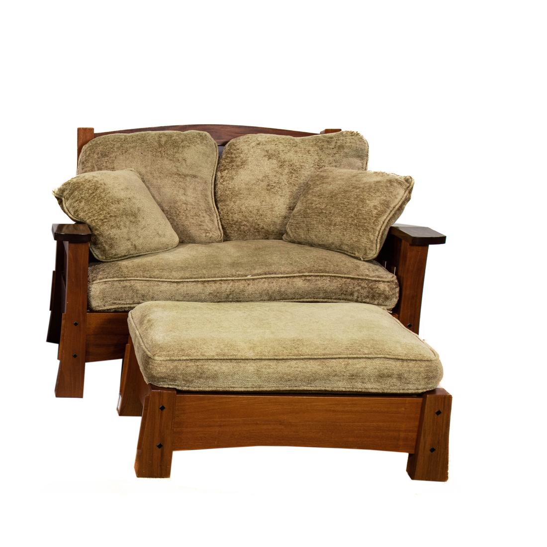 Berkeley Mills, Adjustable Drop Arm Chair and Ottoman (1 of 2)