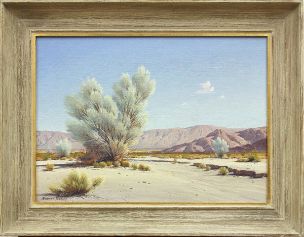Painting, Norman Yeckley, Desert Landscape: Framed oil on canvas, Desert Landscape, by Norman Yeckley (Californian, 1914-1994), signed ''Norman Yeckley'' lower left, canvas: 16''h x 22''w, overall: 22''h x 28''w