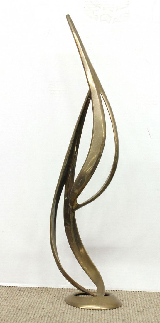 Bronze, Bob Bennett/Bennett Bros, Caress: Bronze sculpture, ''Caress,'' by Bob Bennett/Bennett Brothers (Californian, 20th Century), signed ''Bob Bennett'' lower right bottom, edition 85/100, black marble (cube) base, overall: 28.25''h x 8''w