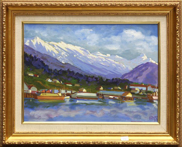 Painting, Hank Hays, Sitka Summer: Framed oil on canvas, ''Sitka Summer (Alaska),'' 2005, by Hank Hays (American, Contemporary), signed ''Hays'' lower right, titled and dated verso, overall: 18''h x 21''w