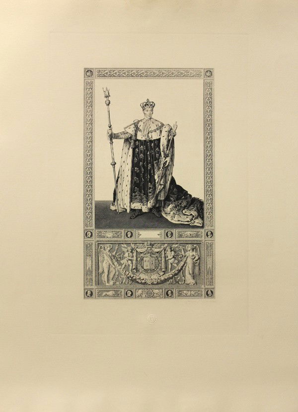 Engravings, After Etienne Frederic Lignon, Louvre: (Lot of 8) Unframed engravings, Pope Pius VII, after Etienne Frederic Lignon (French, 1779-1833) and Louvre Museum chalographie restrikes, Louvre Museum blindstamp within lower margin, publication lin