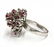556: Ruby diamond cluster dinner ring white gold - 4