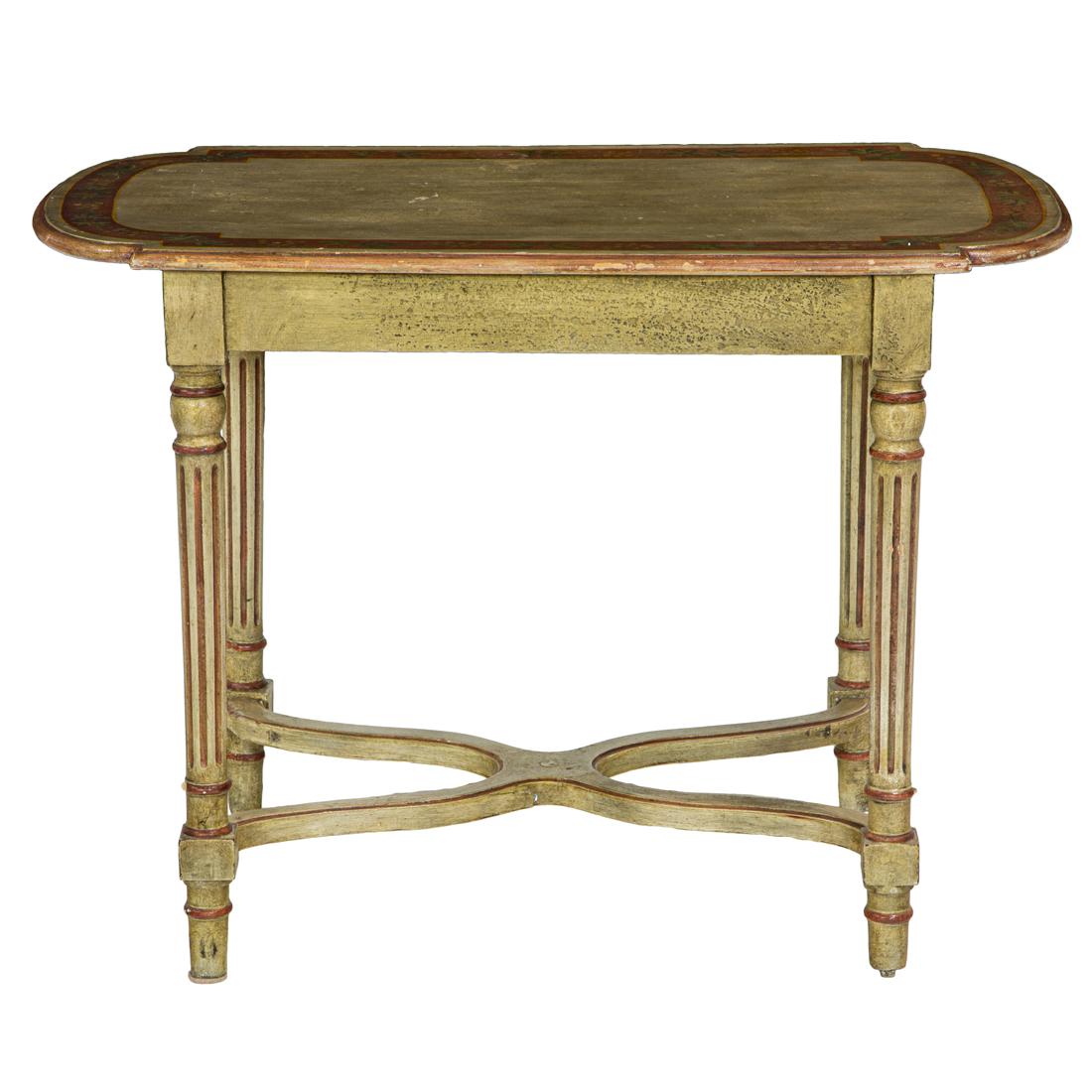 A French paint decorated center table circa 1900 (1 of 3)