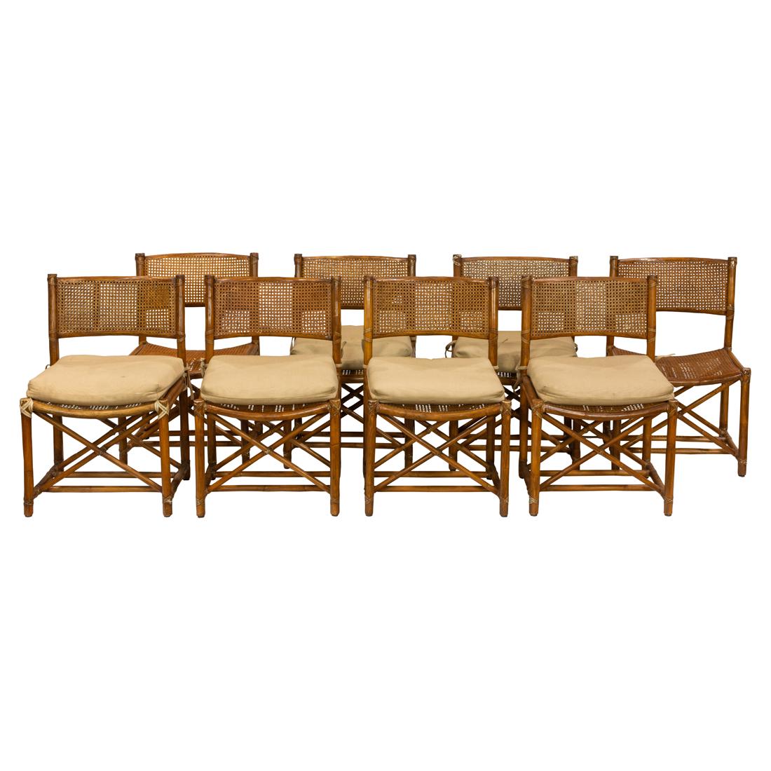 (Lot of 8) McGuire San Francisco rattan and cane side chairs (1 of 3)