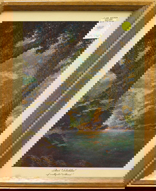 Maxfield Parrish Prints: (lot of 4) Framed mid-century Maxfield Parrish offset prints, all frames: 15'' x 12''