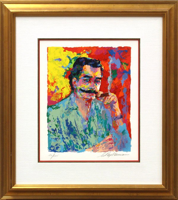 Silkscreen, LeRoy Neiman, Self Portrait: Framed silkscreen, ''The Artist, LeRoy Neiman'' by LeRoy Neiman (American, b. 1921), pencil signed ''LeRoy Neiman'' lower right, pencil numbered edition of 235 lower left, image: 14.5''h x 11.25''w, o