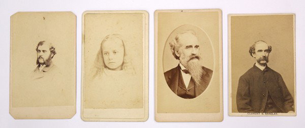 Cartes de visite, American military officials: (lot of 14) Cartes de visite by Daube, Brown, McAllister and others depicting American military officials, distinguished business men, and children including: Edwin Vose Sumner (1797-1863), career U.S