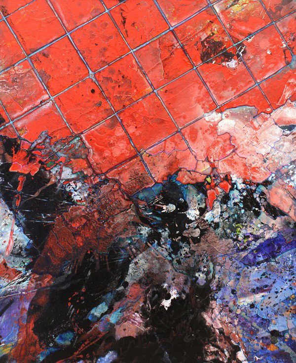 Painting, Kirk Pedersen, Salome: Unframed (stretched) acrylic on canvas, ''Salome,'' 1988, by Kirk Pedersen (Californian, b. 1959), signed, titled, and dated verso, overall: 48''h x 39''w