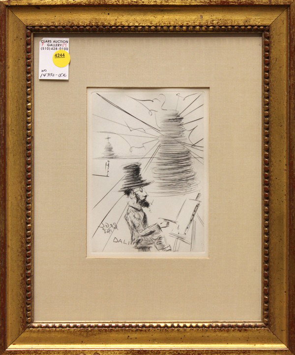 Print, after Salvador Dali, The Immortals of Art: Framed etching, ''Immortals of Art, Toulouse-Lautrec,'' after Salvador (Spanish, 1904-1989), bears plate signature lower left, authentication label (The Collectors' Guild, NYC) affixed verso, overall: