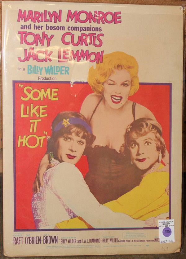 Marilyn Monroe lobby cards: (lot of 3) Associated lobby cards, including; Some Like it Hot, and The Seven Year Itch, and The Misfits, largest: 18.75'' x 14''