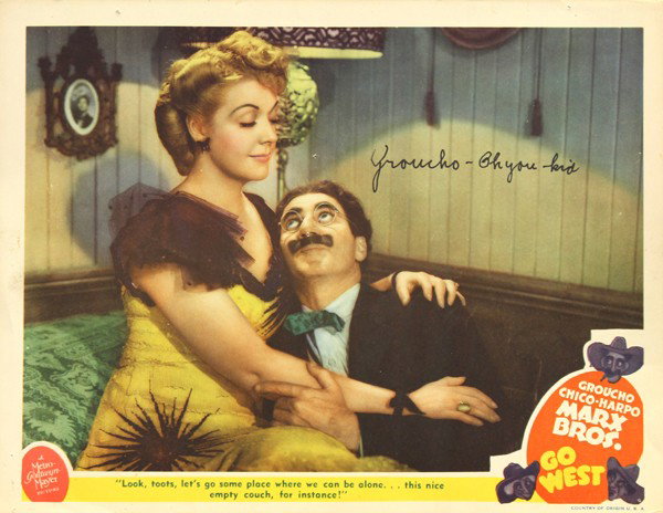 Hollywood autographed lobby cards: (lot of 10) Associated movie star autographed lobby cards, including Lawrence of Arabia, signed by Anthony Quinn; Psycho, signed by Janet Leigh; Cape Fear, signed by Polly Bergen; The Pink Panther Str