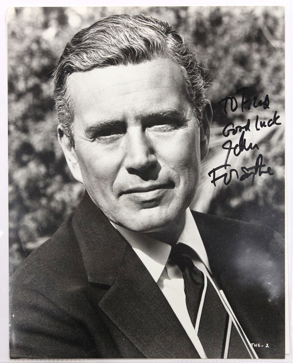 Autographed movie star photographs: (lot of 20) Associated autographed movie star photographs, including Efrem Zimbalist Jr., Jackie Gleason, Lee Horsley, John Forsythe, Jennifer Garner, etc. Each photograph measures 10'' x 8''