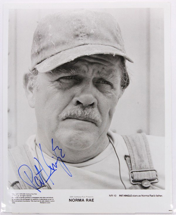 Autographed movie star photographs: (lot of 20) Associated autographed celebrity photographs, including Pat Hingle, Sherry Jackson, Joel Schumacher, Kate Vernon, Etc. Worth inspection. Each photograph measures 10'' x 8''