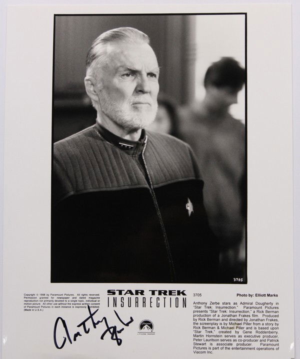 Autographed movie star photographs: (lot of 20) Associated autographed movie star photographs, including, Anthony Zerbe, Susannah York, Alan Young, Roger Young, Cassie Yates, Etc. each photograph measures 10'' x 8''