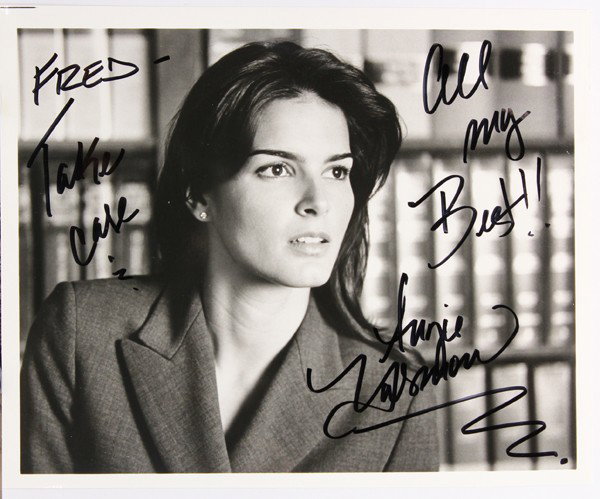 Autographed movie star photographs: (lot of 20) Associated autographed movie star photographs, including, Tom Hanks, Bernard Hughes, Susan Harrison, Ian Holm, Raymond Burr, Etc. each photograph measures 10'' x 8''