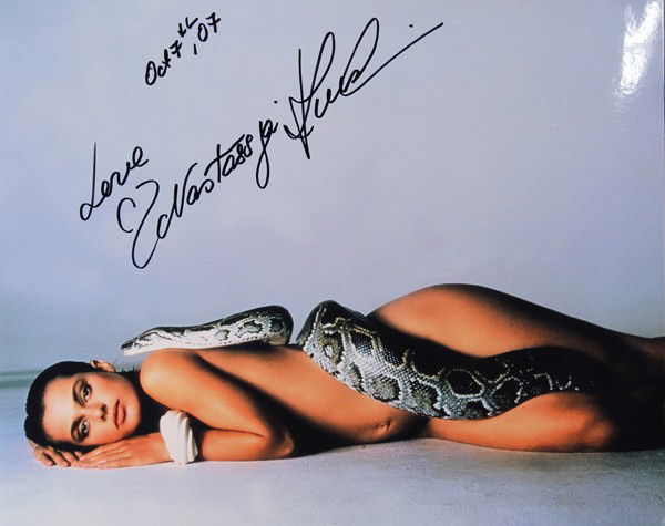 Autographed movie star photographs: (lot of 20) Associated autographed movie star photographs, including, Nastassja Kinski, Hardy Kruger, Deborah Kerr, Larry King, Casey Kasem, Etc. Each photograph measures 10'' x 8''