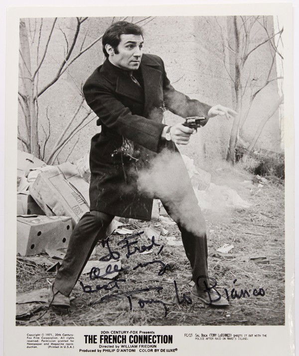 Autographed movie star photographs: (lot of 20) Associated autographed movie star and director photographs, including, 5 of Tony LoBianco, Ruta Lee, Walter Lantz, Sue Ane Langdon, Arthur Lubin (director of several Abbott & Costello film