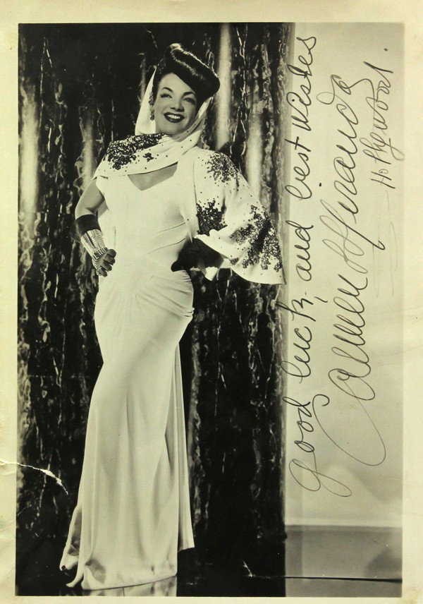 Autographs, film stills and publicity: (Lot of 13) Unframed Hollywood film stills and publicity photographs, some autographed, including Kate Smith, Carmen Miranda, Guy Lombardo, Danny Thomas, Ward Bond among others, various dimensions