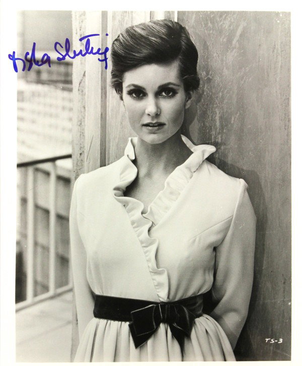 Autographed movie star photographs: (lot of 20) Associated autographed movie star photographs, including Stella Stevens, Tisha Sterling, Shawnee Smith, Mickey Spillane, Robert Sterling, etc., worth inspection, each photograph measures 1