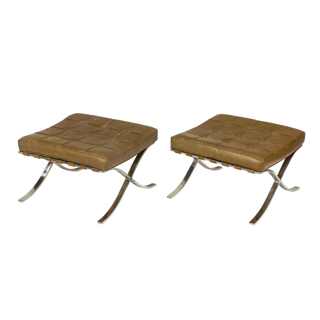Ludwig Mies van der Rohe, Barcelona Ottomans, Pair (1 of 3)