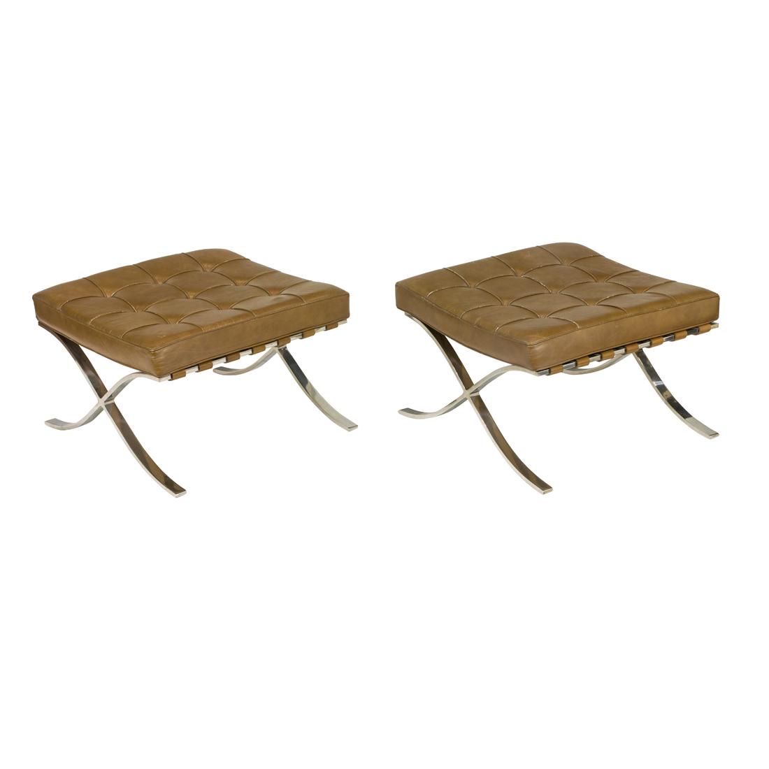 Ludwig Mies van der Rohe, Barcelona Ottomans, Pair (1 of 3)