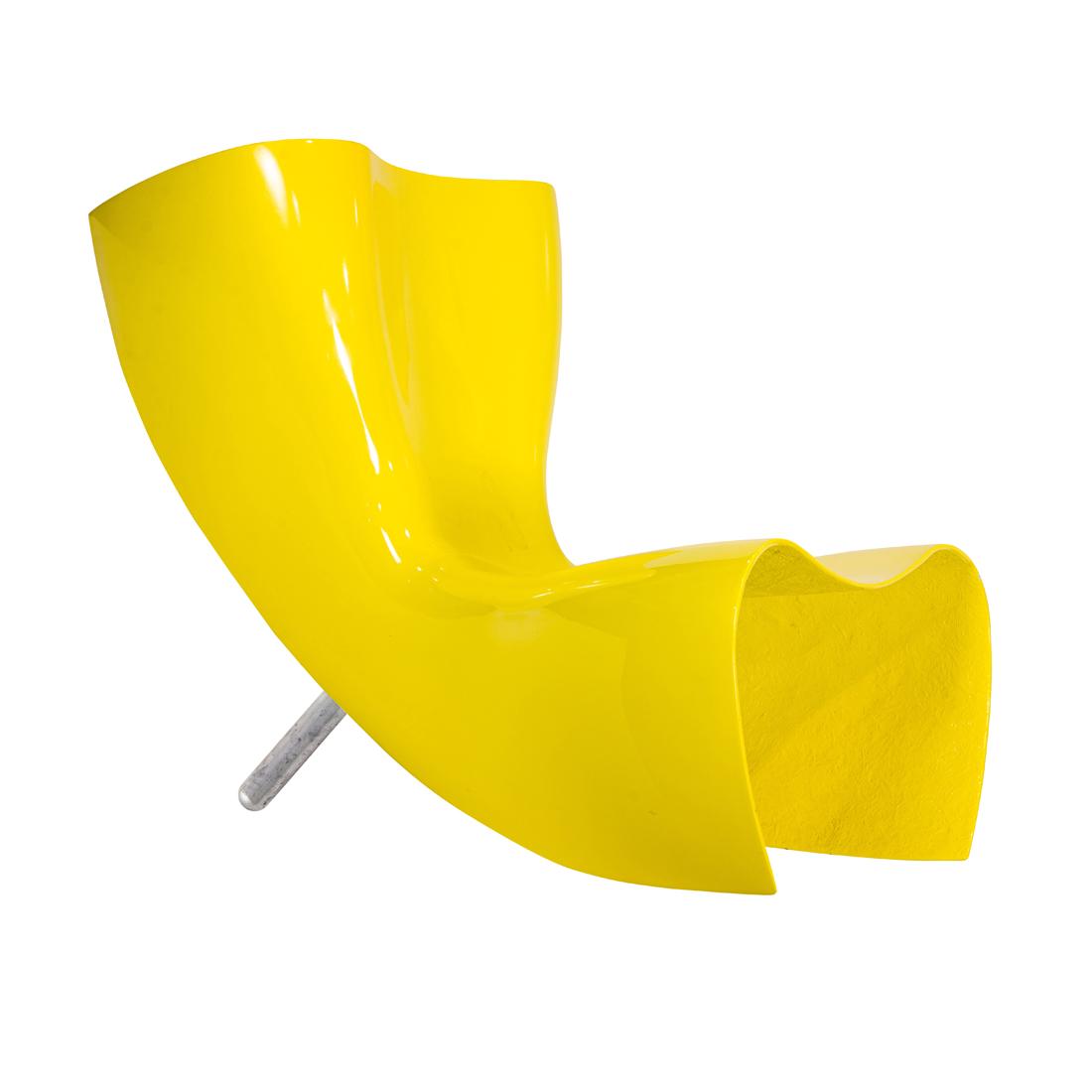Marc Newson, Felt Chair Cappellini: Marc Newson, Felt Chair Cappellini, Australia/Italy, 1989/1993, lacquered fiberglass, aluminum, 32”h $2,000-4,000