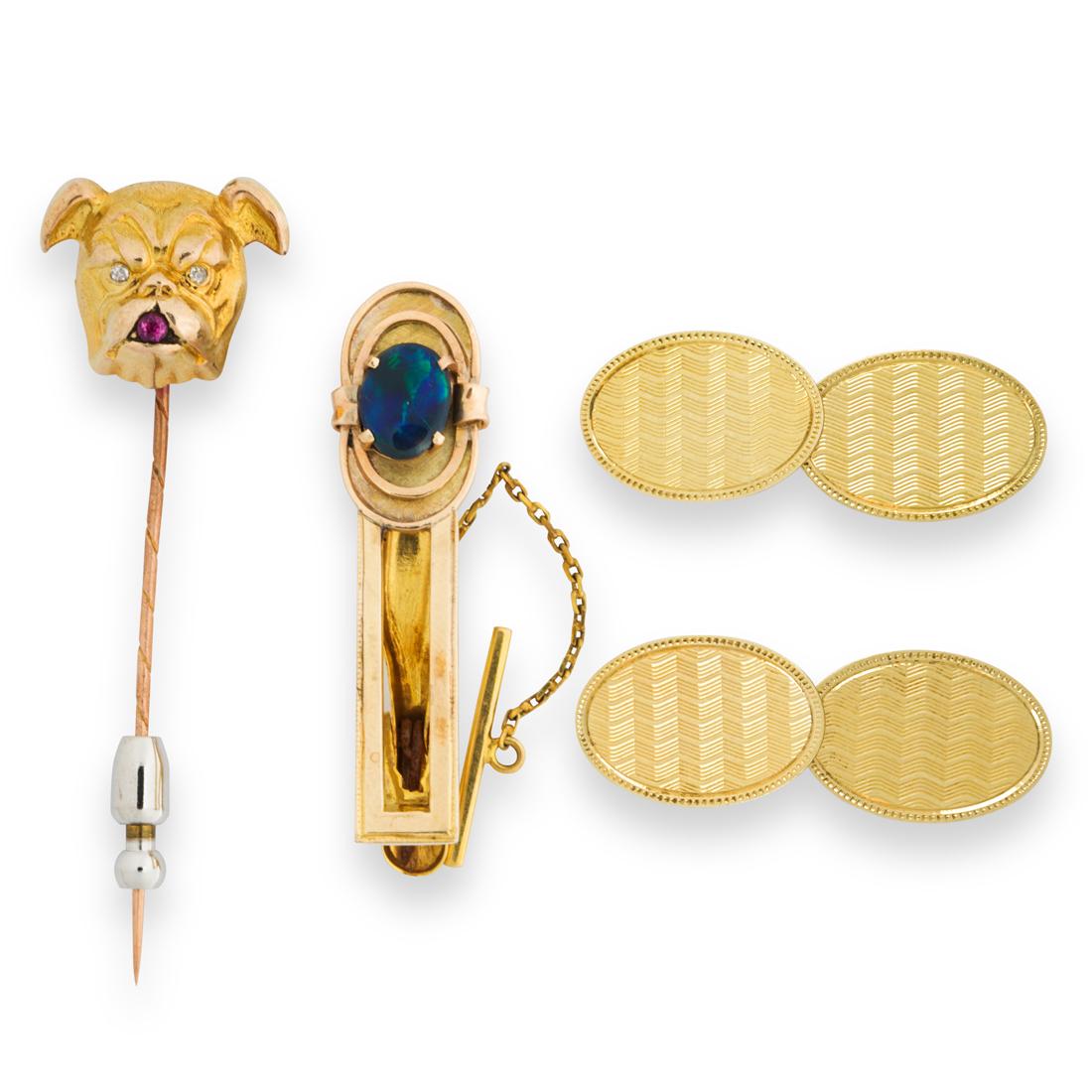 A group of fourteen karat gold jewelry (1 of 1)