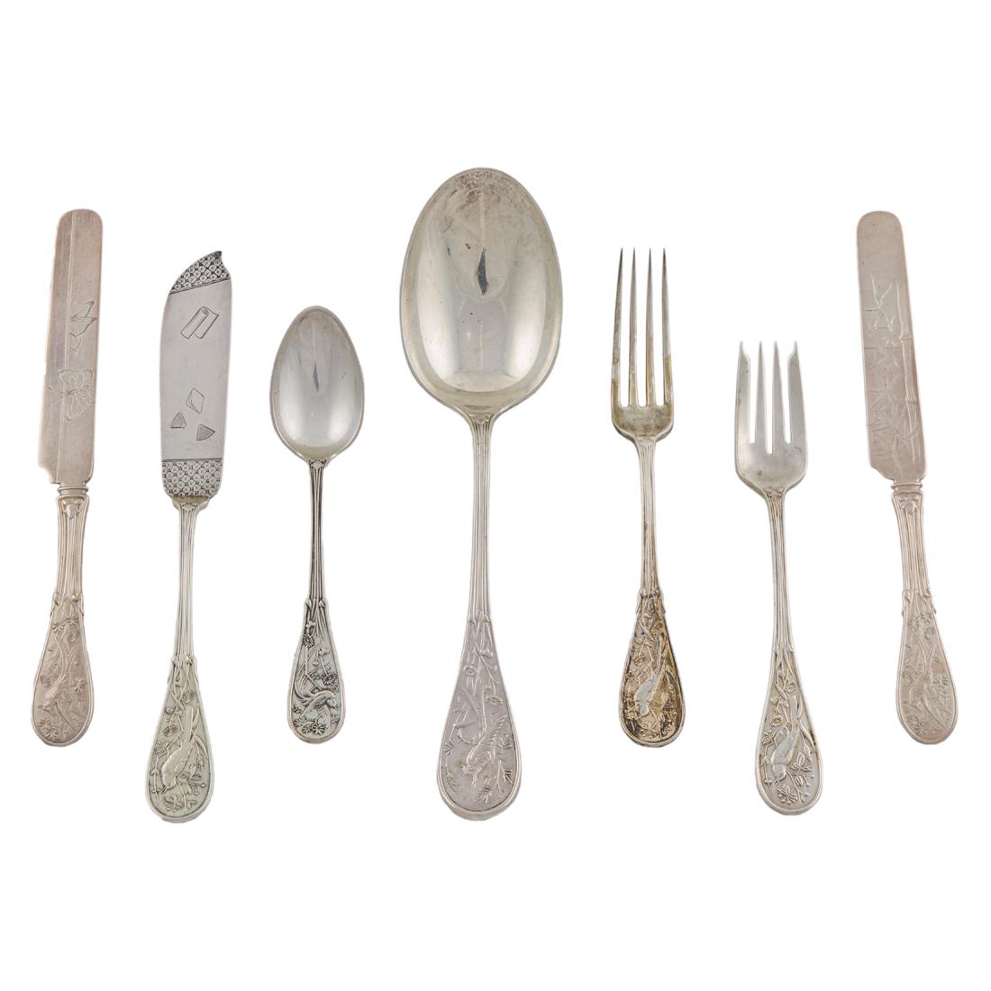 A (25 pc) Tiffany Audobon sterling flatware service (1 of 3)