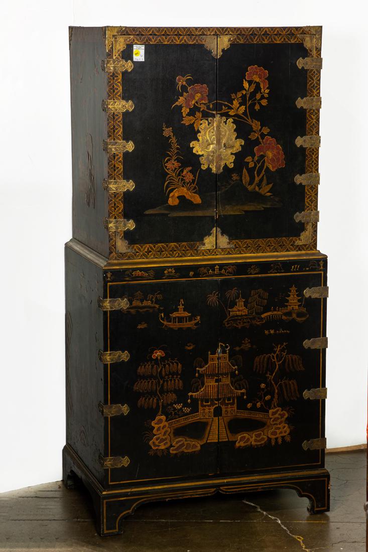 Chinoiserie two-part cabinet (1 of 1)