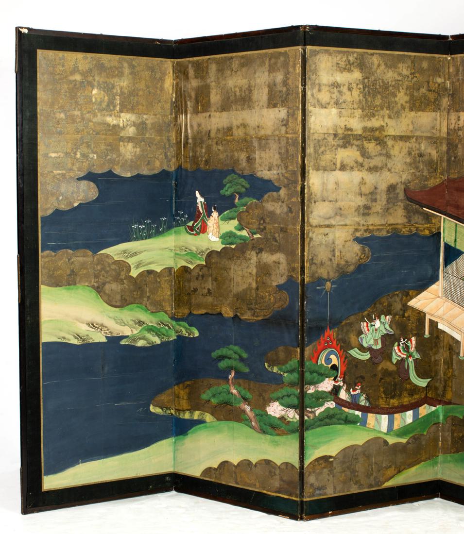 Japanese six-panel screen folding screen (1 of 2)