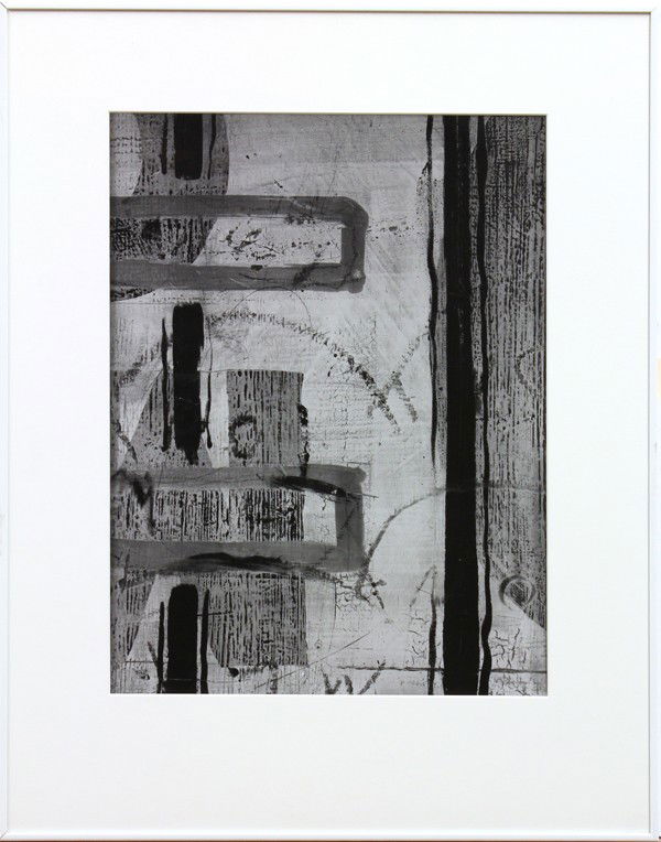 Photograph, Aaron Siskind, Los Angeles 1949: Framed gelatin silver print, ''Los Angeles 1949,'' by Aaron Siskind (American, 1903-1991), titled and signed ''Aaron Siskind'' verso, remnant of previous mat with artist's signature and inscribed titl