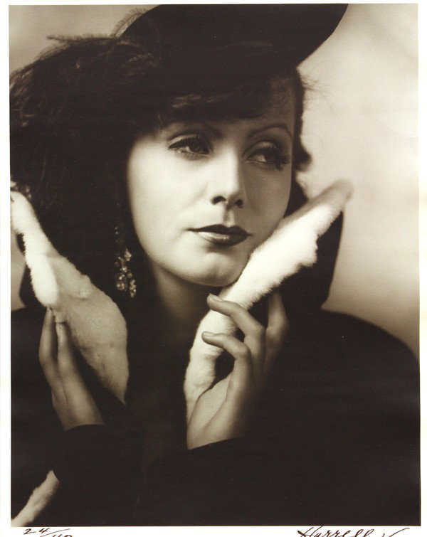 Photograph, George Hurrell, Greta Garbo: Unframed gelatin silver print, Greta Garbo, George Hurrell (American, 1904-1992), signed lower right, edition 24/110, print: 11''h x 14''w
