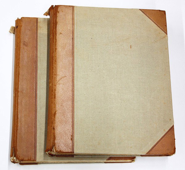 Art books: (lot of 2) Art books ''Franz Hals, Sein Leben und Seine Werk'', by Wilhelm V. Bode and M. J. Binder, 2 volumes, published by Photographische Gesellschaft, Berlin, 1914, three quarter calf over tan boa