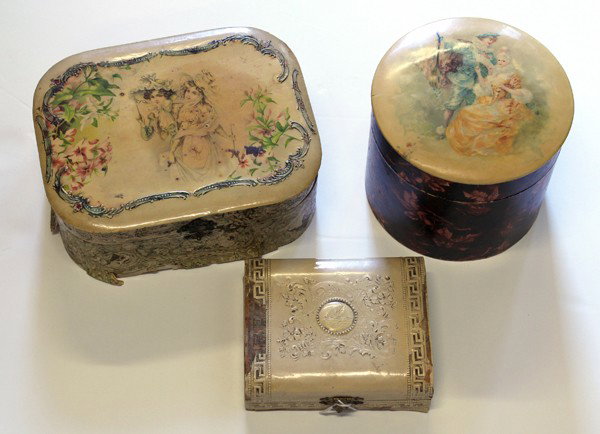 A nutcracker set and two boxes