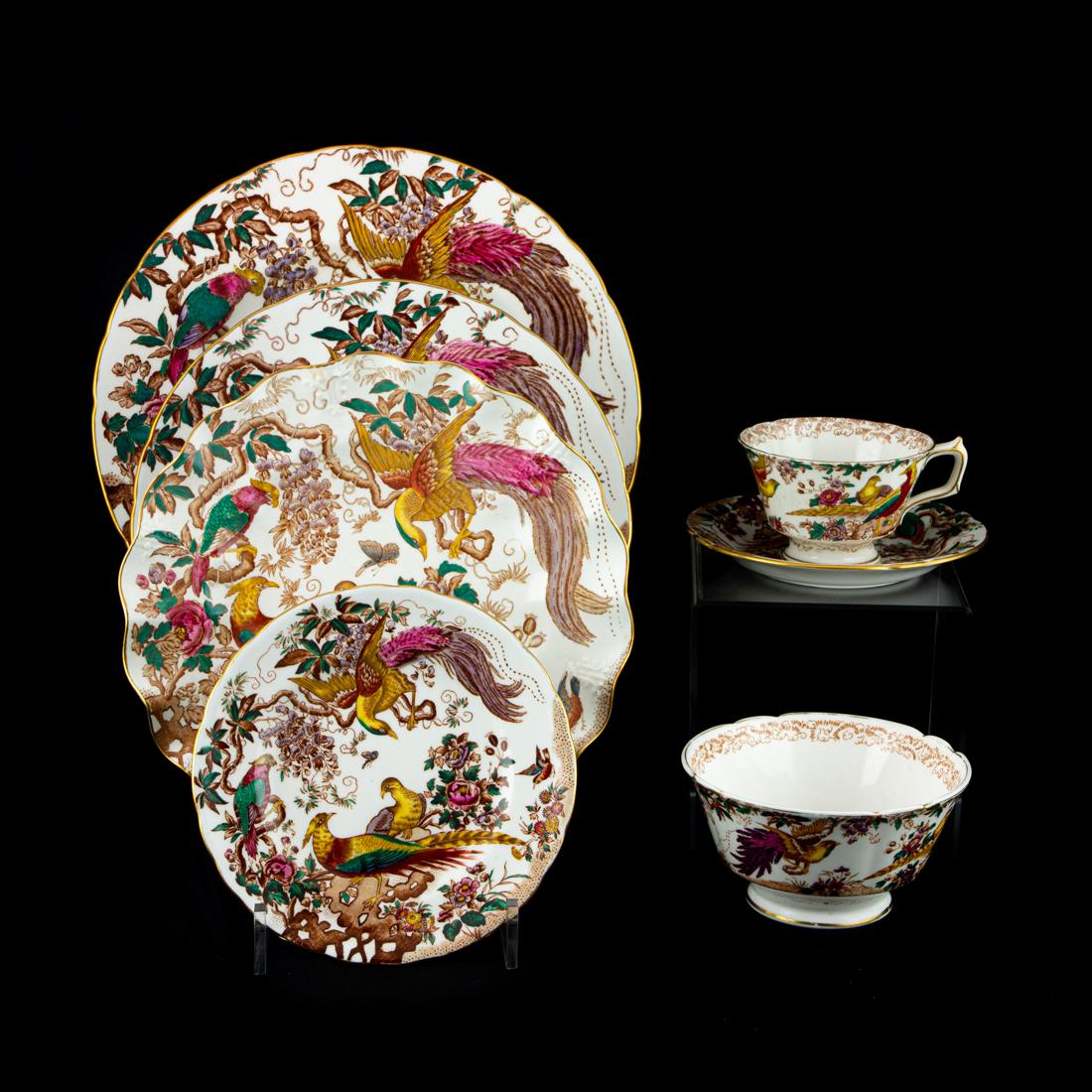 (Lot of 69) A Royal Crown Derby porcelain partial dinner service in the Olde Avesbury pattern (1 of 2)