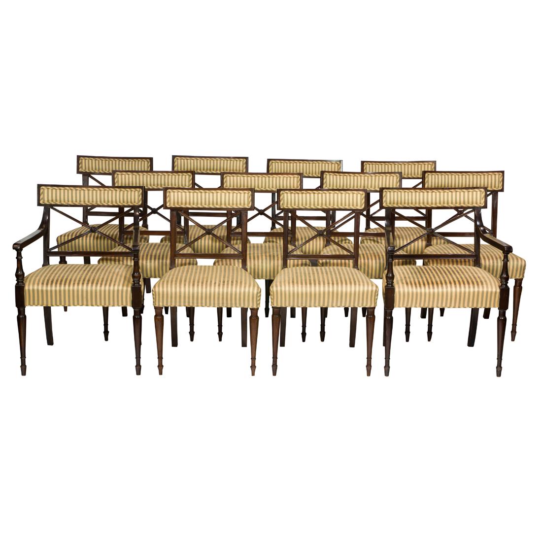 (lot of 12) Regency mahogany dining chairs (1 of 3)