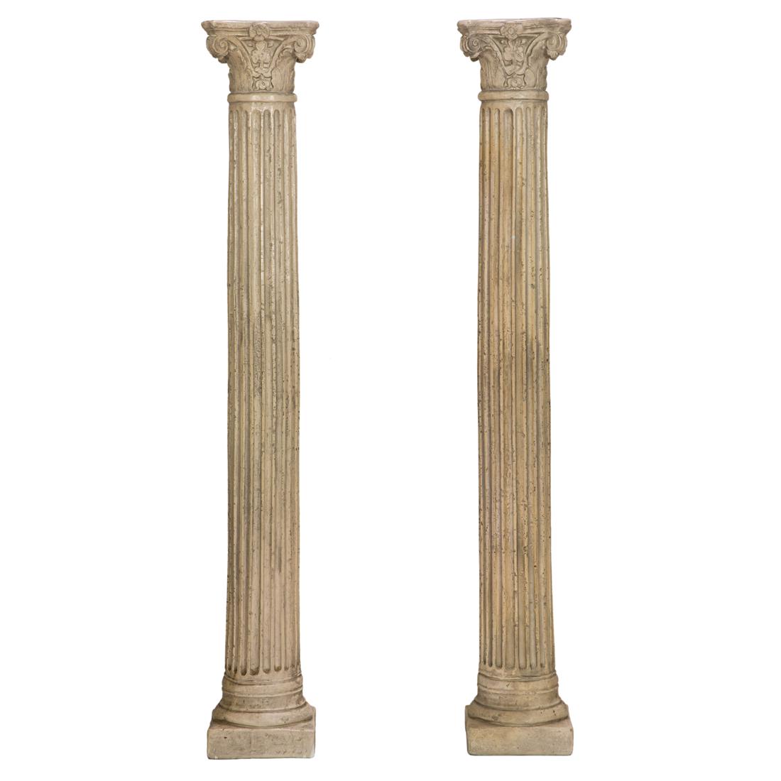 A pair of Classical style painted plaster columns (1 of 2)