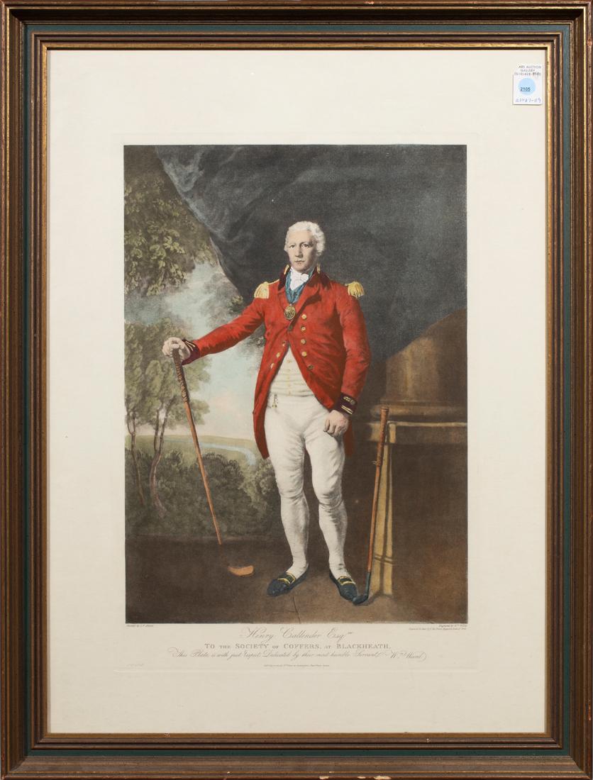 Print, William Ward: William Ward (British, 19th century), "Henry Callender," 1812, chromolithograph, overall (with frame): 33.5"h x 25.5"w