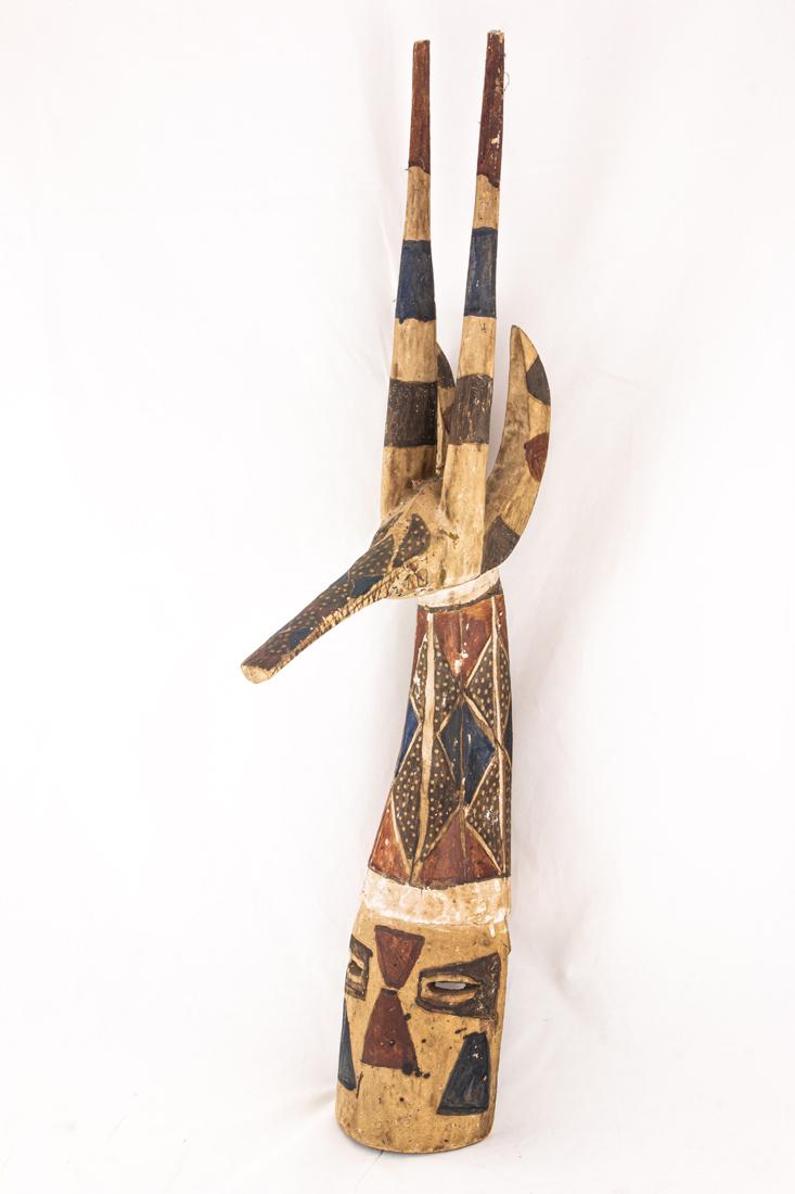West African polychrome carved antelope headdress (1 of 1)