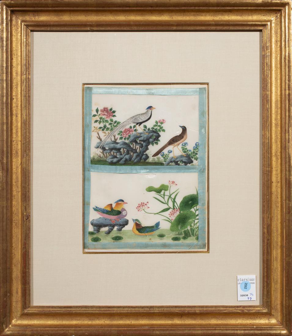 (lot of 2) Chinese export gouache paintings (1 of 1)