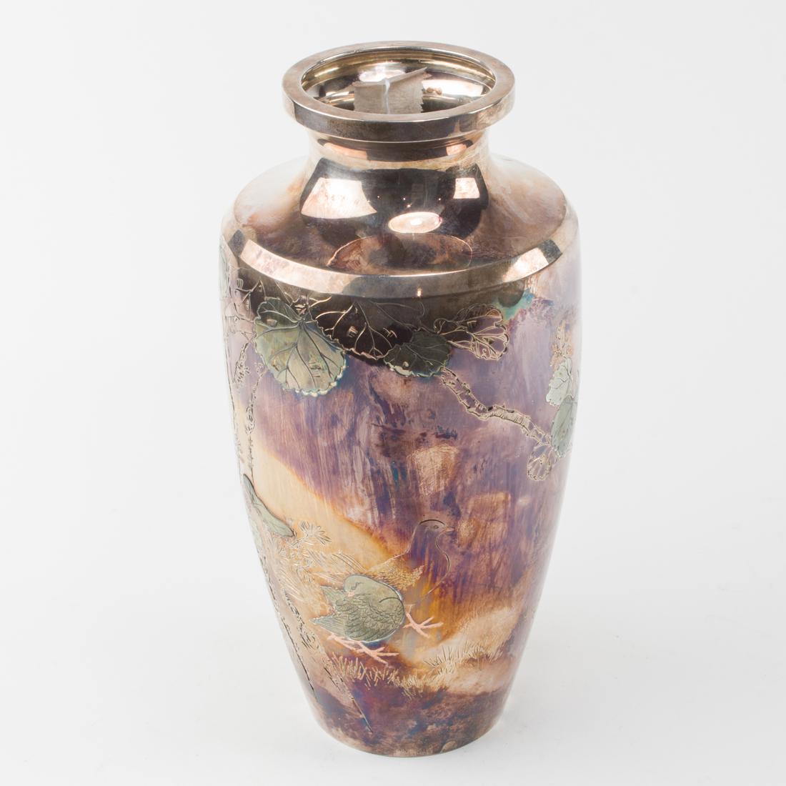 Japanese silver vase (1 of 3)