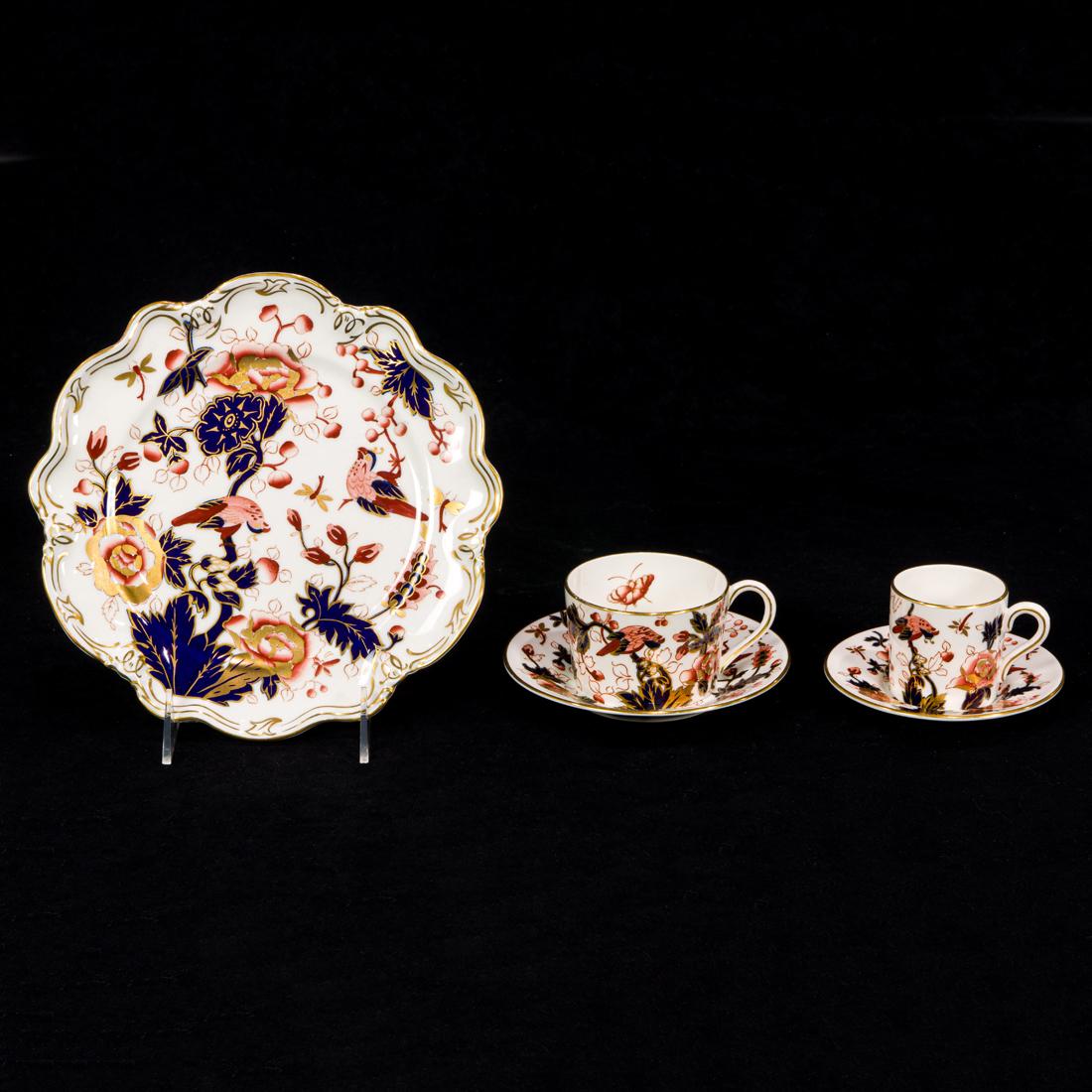 (lot of 48) A Coalport porcelain partial dessert service in the Hong Kong pattern (1 of 4)