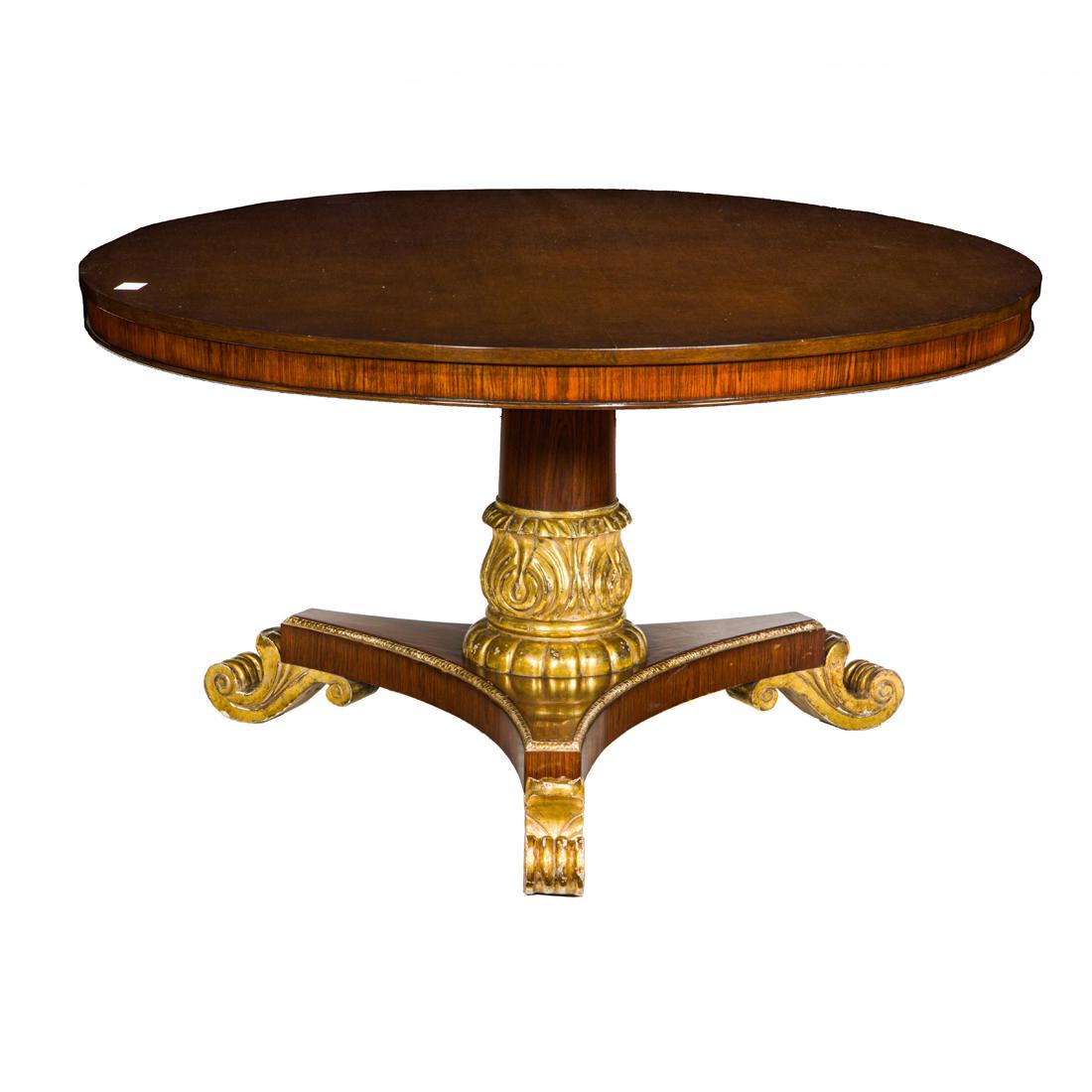 An English Regency style mahogany center table (1 of 3)