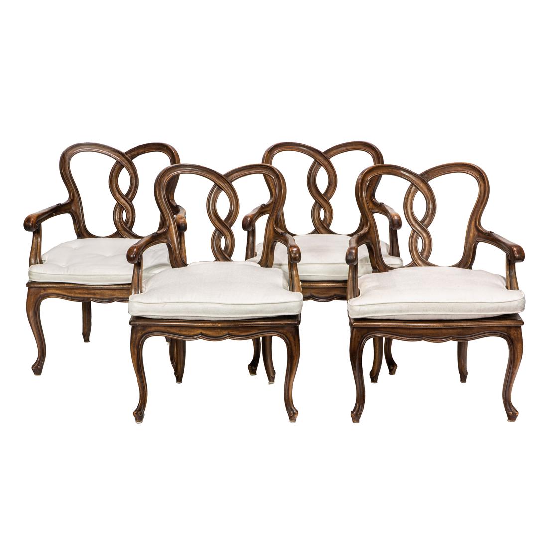 (lot of 5) A French Provincial style assembled dining suite, 20th century (1 of 6)