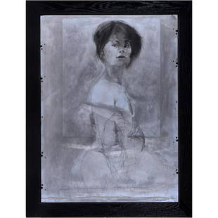 Mixed Media, Stephen Namara: Stephen Namara (American, b. 1953), Untitled, 1988, mixed media on a Viking G1 metal plate, signed lower right, plate: 40.5"h x 30.25"w, overall (with frame): 47"h x 36.75"w