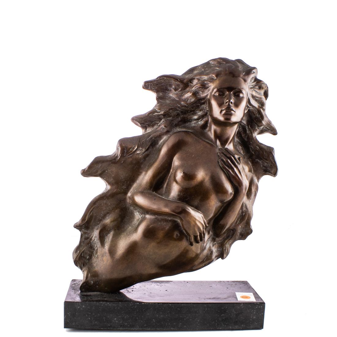 Sculpture, Frederick Hart: Frederick Hart (American, 1943-1999), "Awakening of Eve," 1994, bronze sculpture, signed and dated near bottom, edition 155/350, overall: 20"h x 15"w x 5"d