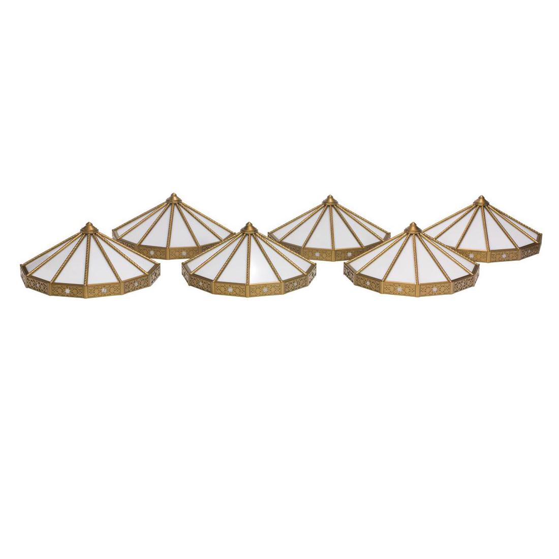 Moorish Style, Alcazar Theater Sconces: Moorish Style, Alcazar Theater Sconces circa 1991, designed after the original 1917 sconces at Alcazar Theater, San Francisco, burnished gilt metal and glass, 10.5"h x 24.5"w x 12.75"d